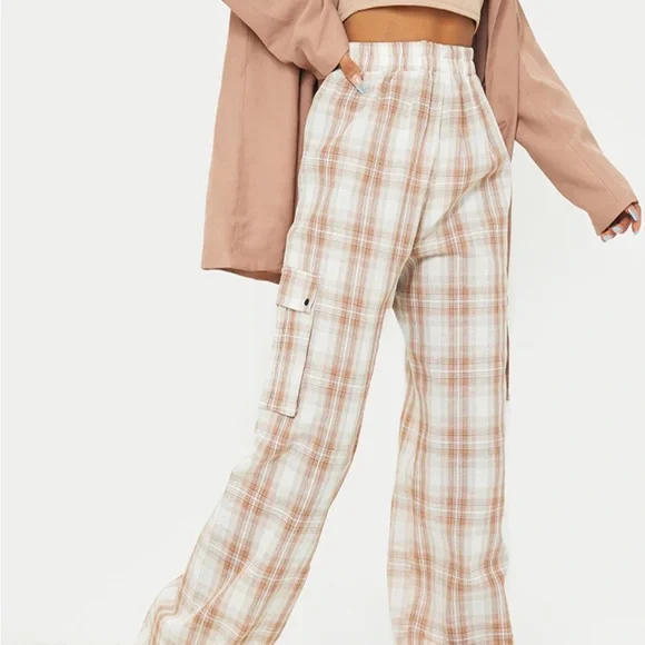 PrettyLittleThing Pants Jumpsuits Bundle Plaid Wide Leg
